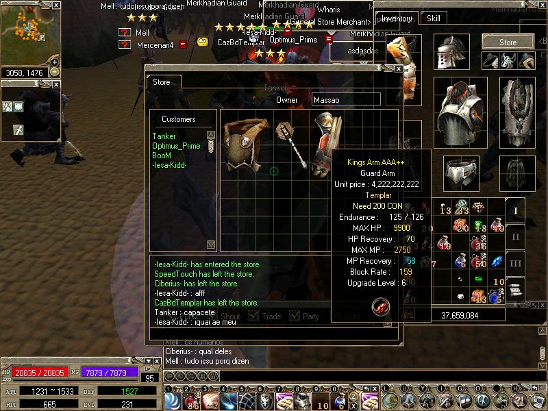 Masso Templar MK    mais de R$500.00  em packs de pedras e de gemas...