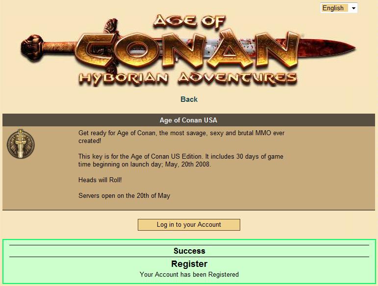 AOC Registred Account
